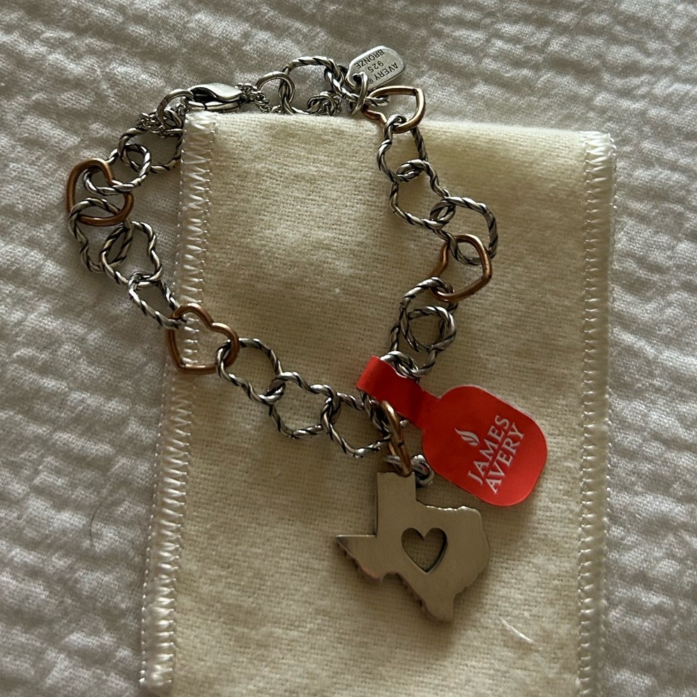 James Avery Silver Texas Charm Bracelet